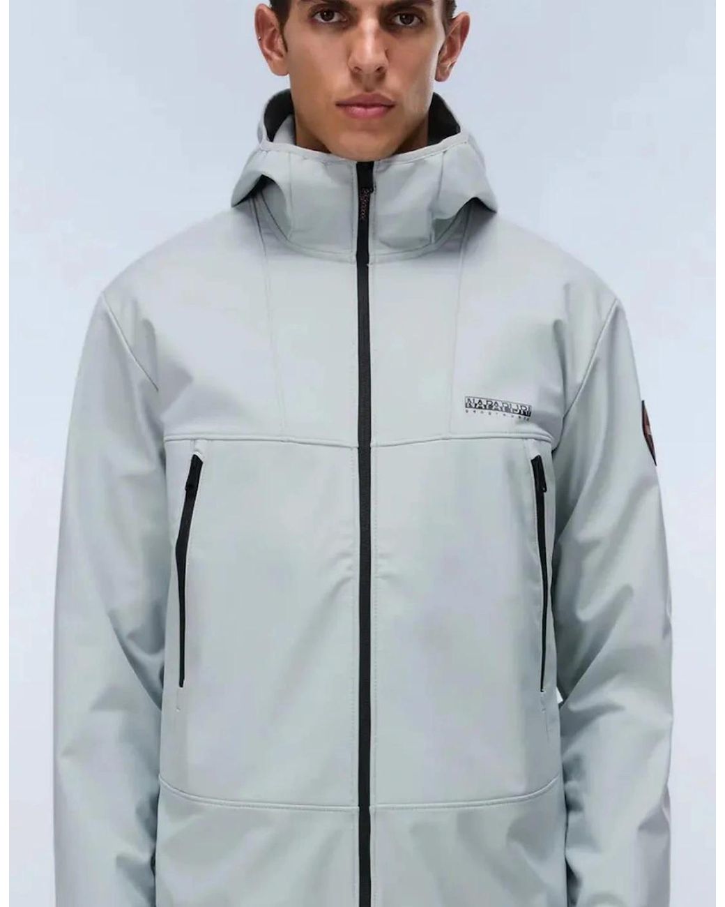 Napapijri Gray Biois Light Soft Shell Jacket for men