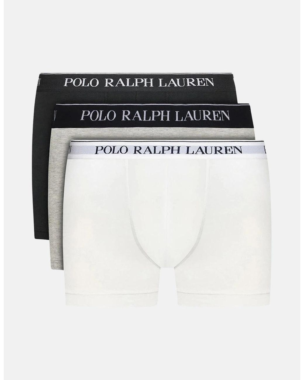 Ralph Lauren White 3 Pack Classic Trunks for men