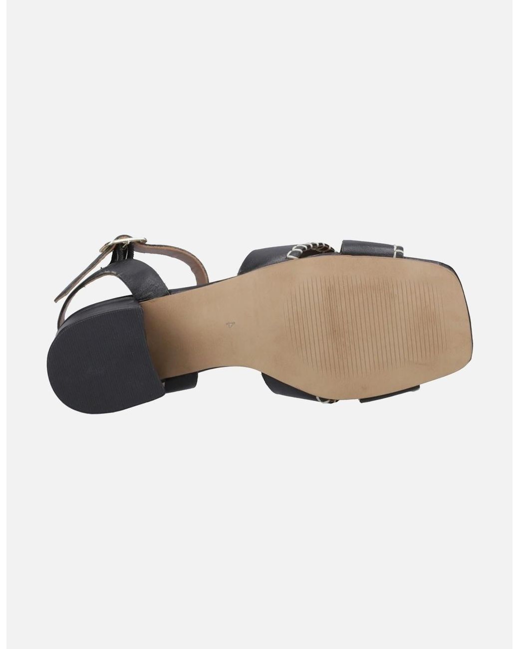 Hush Puppies Black Lyla Heeled Leather Sandals