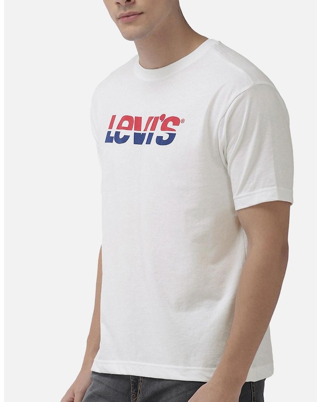 Levi's Gray Levi's T Shirt Casual Cotton Summer Top for men
