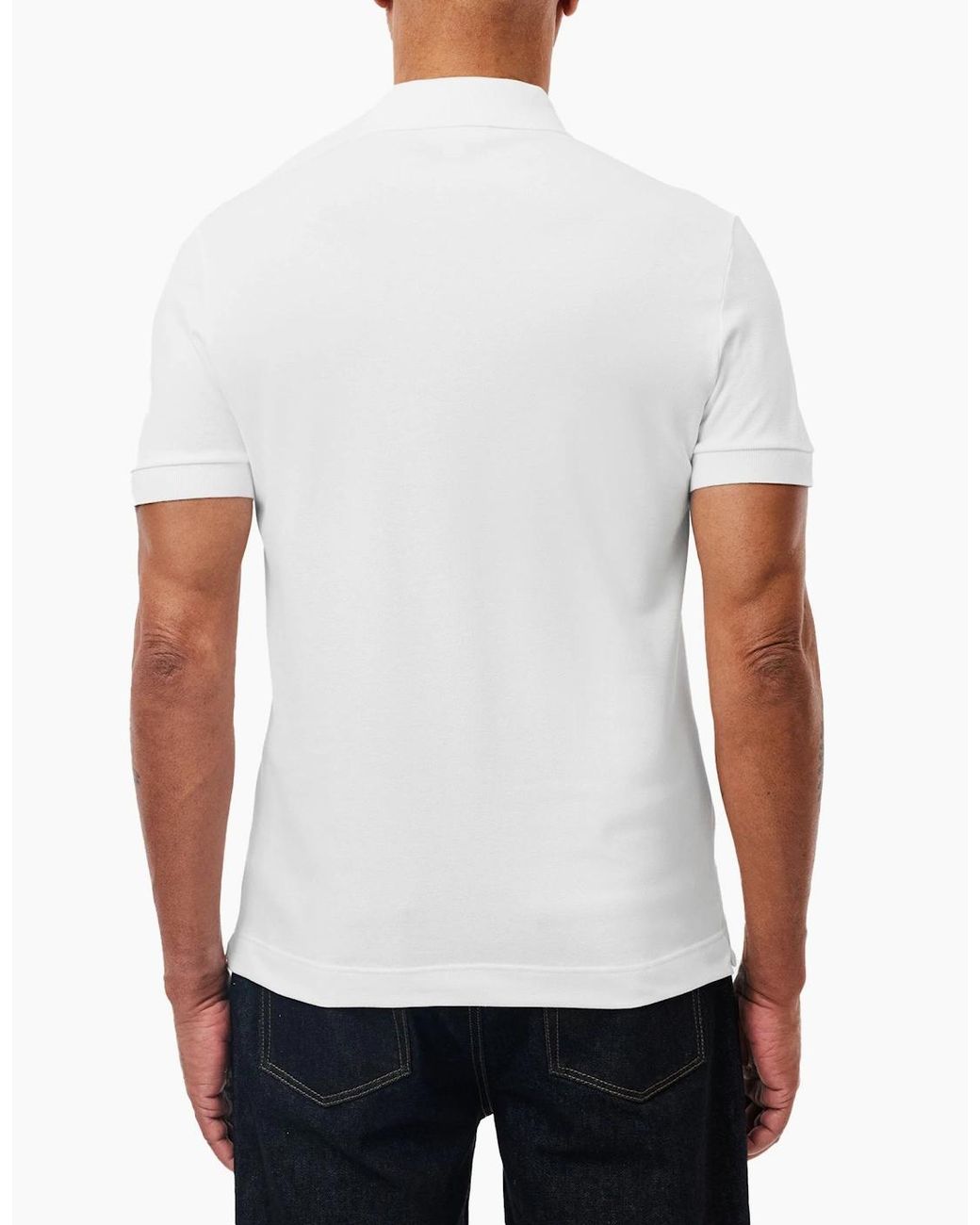 Lacoste White Ph5522 Paris Stretch Pique Polo for men