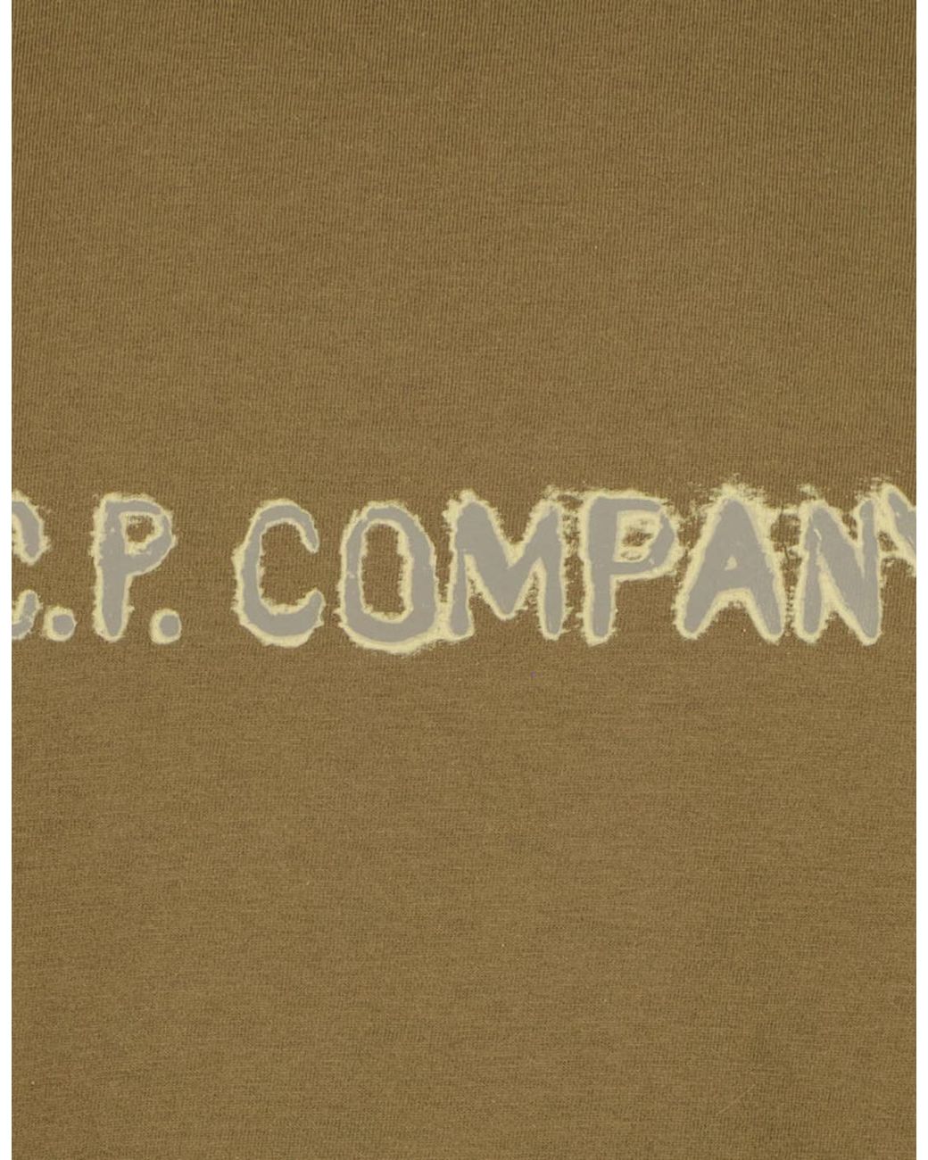 C P Company Green Graphic Logo Print T-Shirt for men
