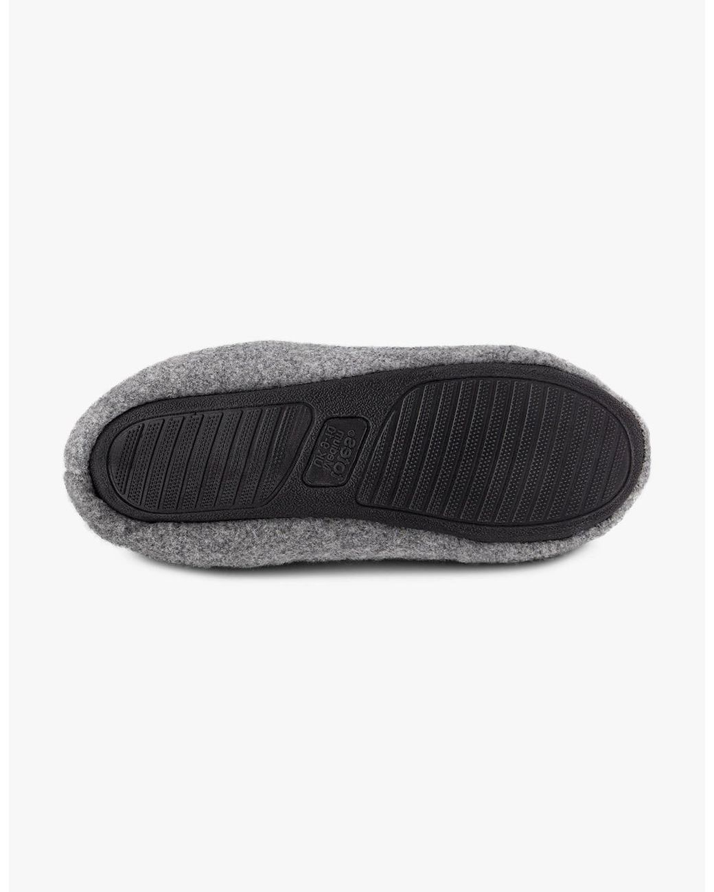 Totes Gray Isotoner Novelty Dog Mule Slippers for men