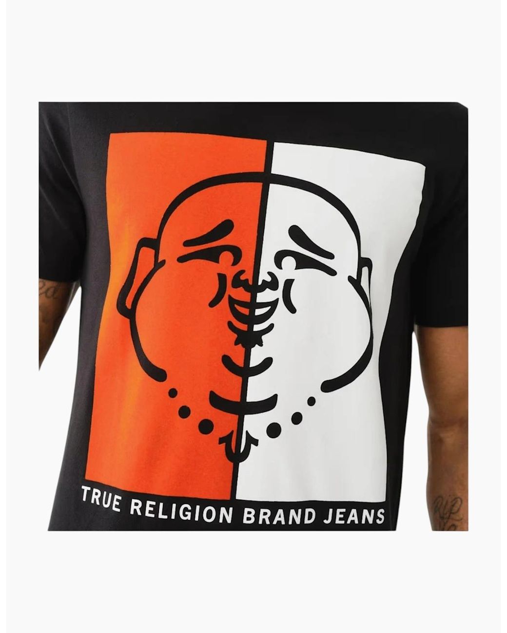 True Religion Black 108323 Graphic T Shirts for men