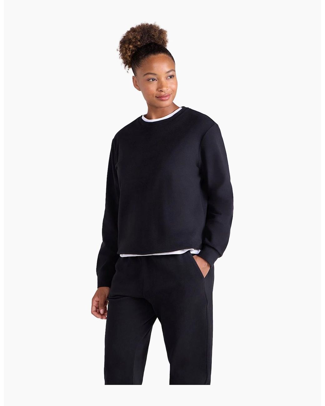 Mountain Warehouse Black Ladies Strath Melange Supersoft Sweatshirt