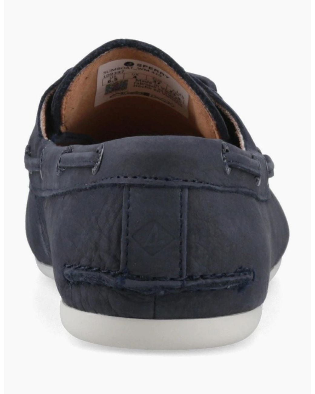 Sperry Top-Sider Blue Sperry Slim Boat Shoe Leather Boat Shoes