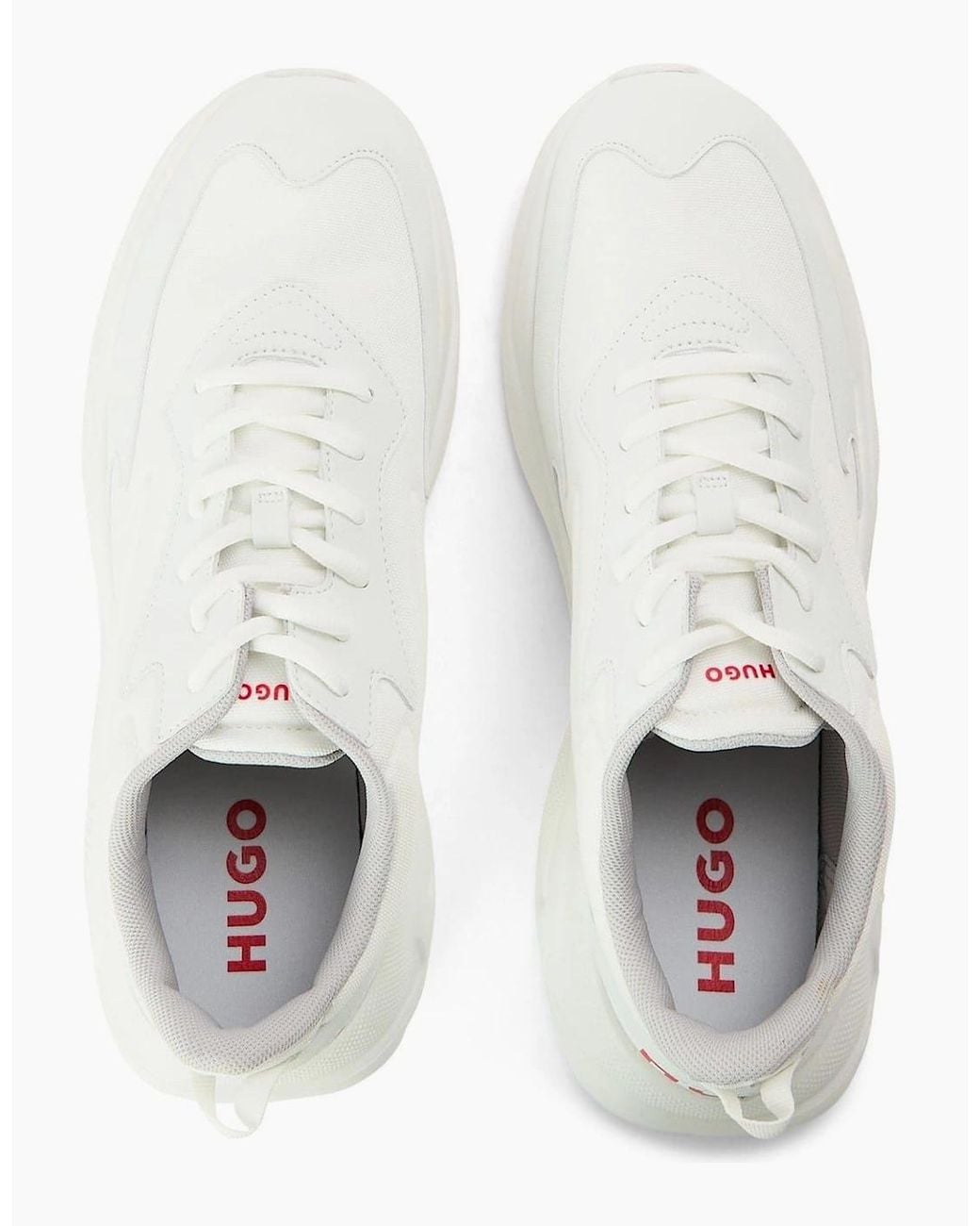 Boss White Leon Runners for men