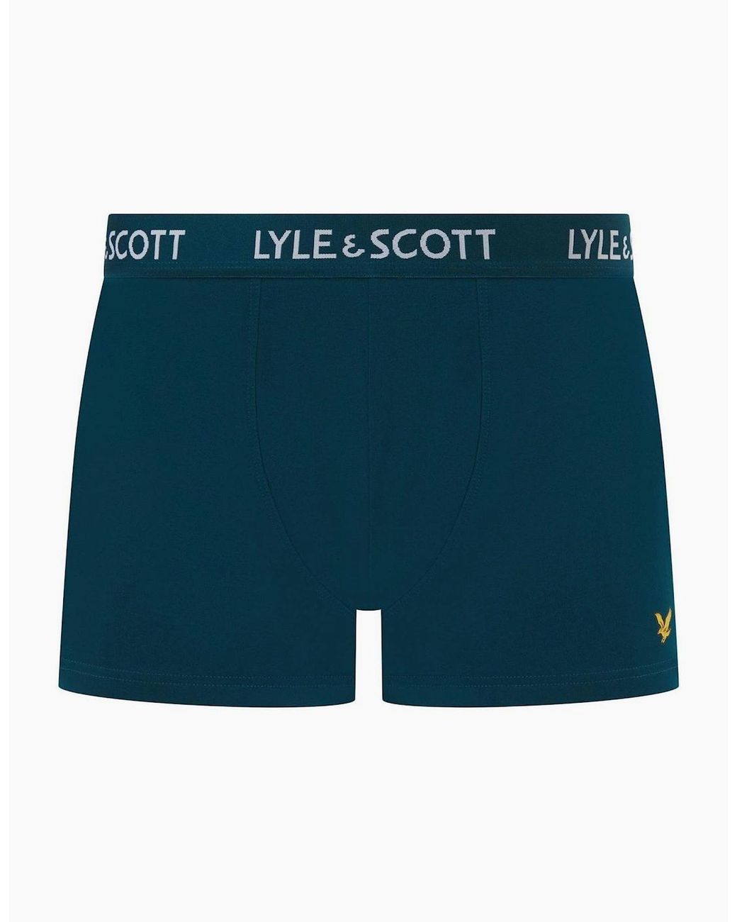 Lyle & Scott Blue Barclay Plain Design Boxer Briefs for men
