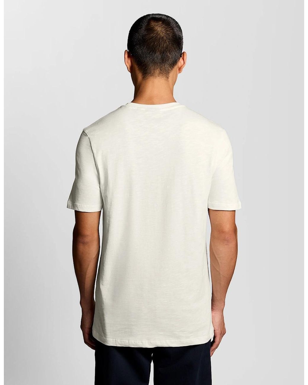Lyle & Scott White Fine Cotton Slub T-Shirt for men