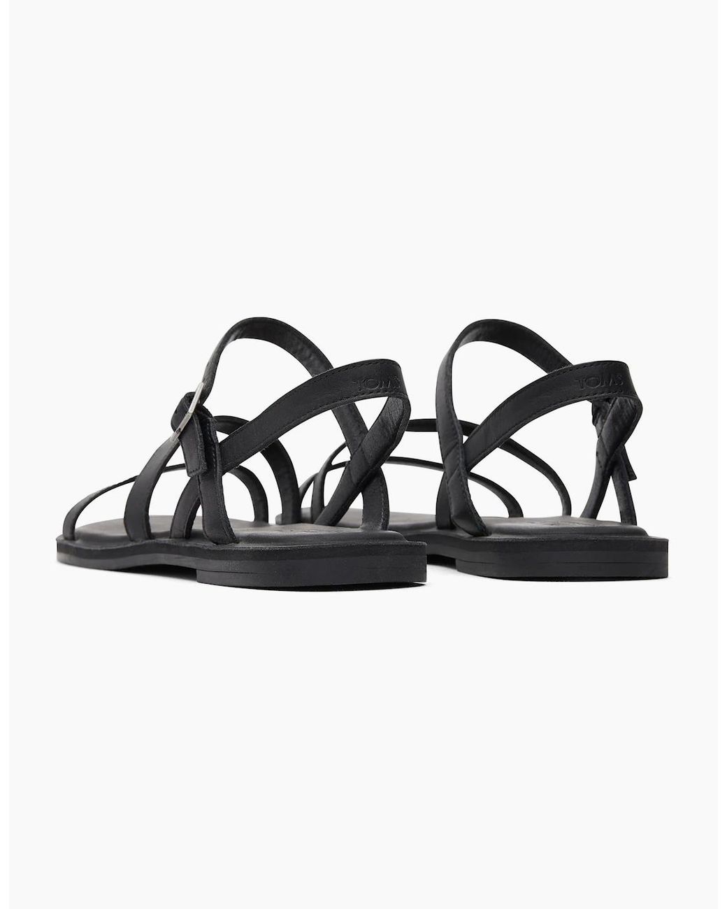 TOMS Black Kira Ankle Strap Sandals
