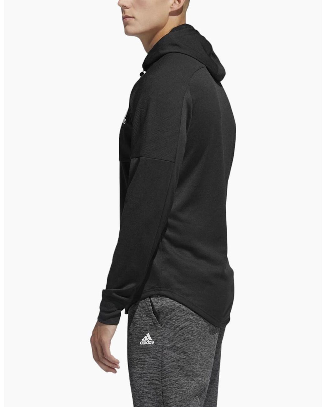 Adidas Black Du2555 Hoodies Long Sleeve Team Issue Gym Workout Hooded Sweatshirts for men