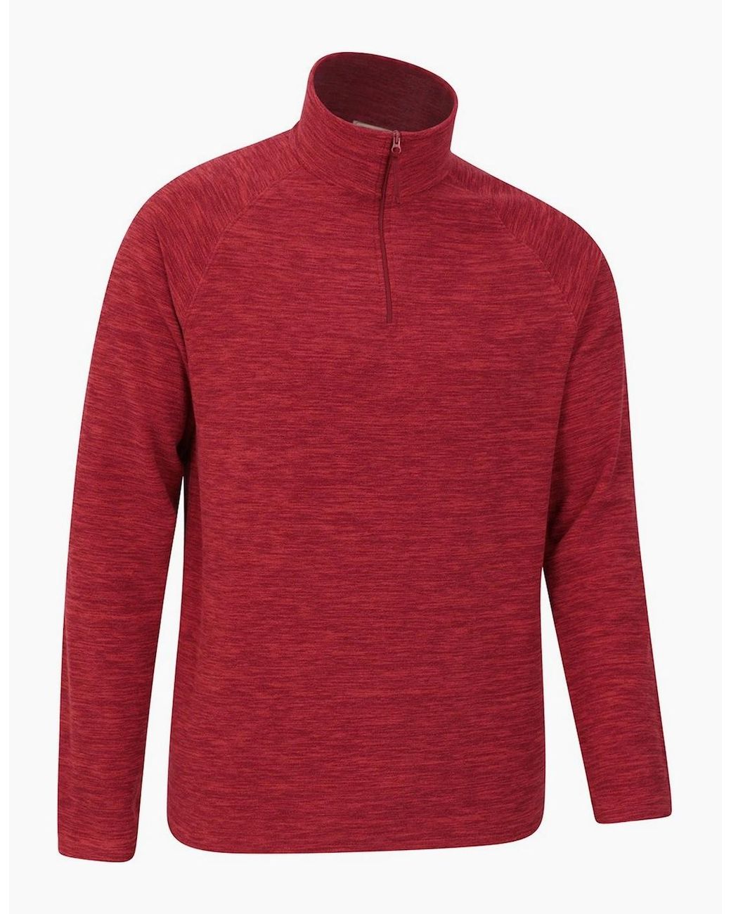 Mountain Warehouse Red Snowdon Ii Fleece Top for men