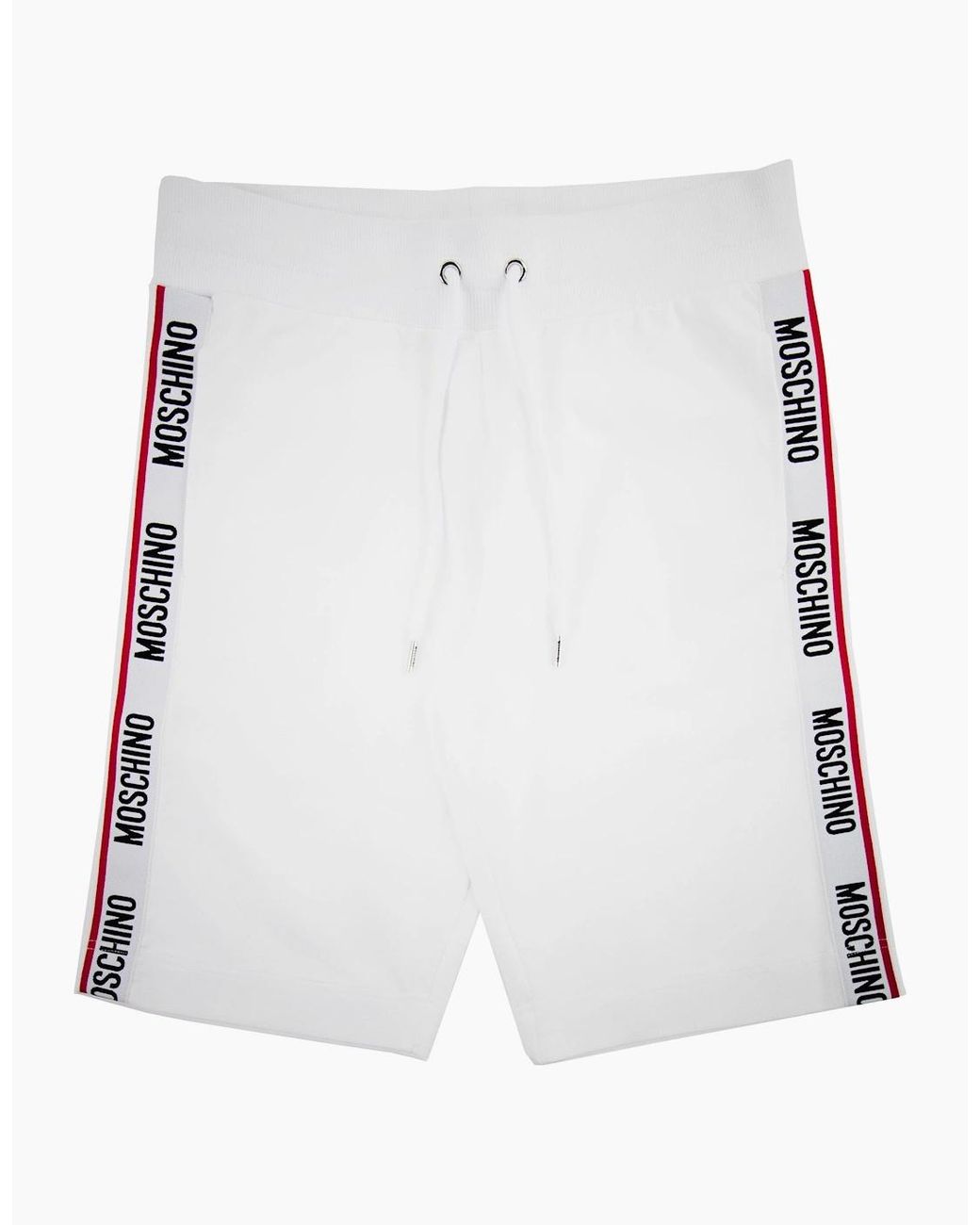 Moschino White Underwear Logo Tape Shorts 001 for men