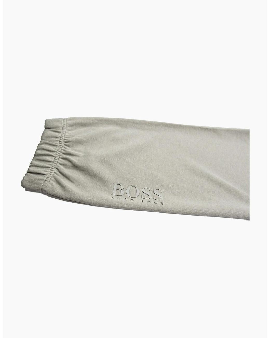 Boss White Hadiko Logo Tracksuit Bottoms Khaki for men