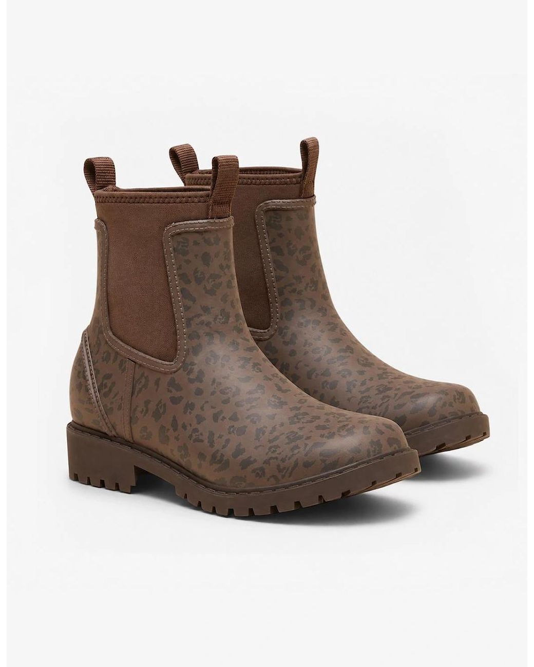 Joules Brown Oakfield Chelsea Boots Leopard