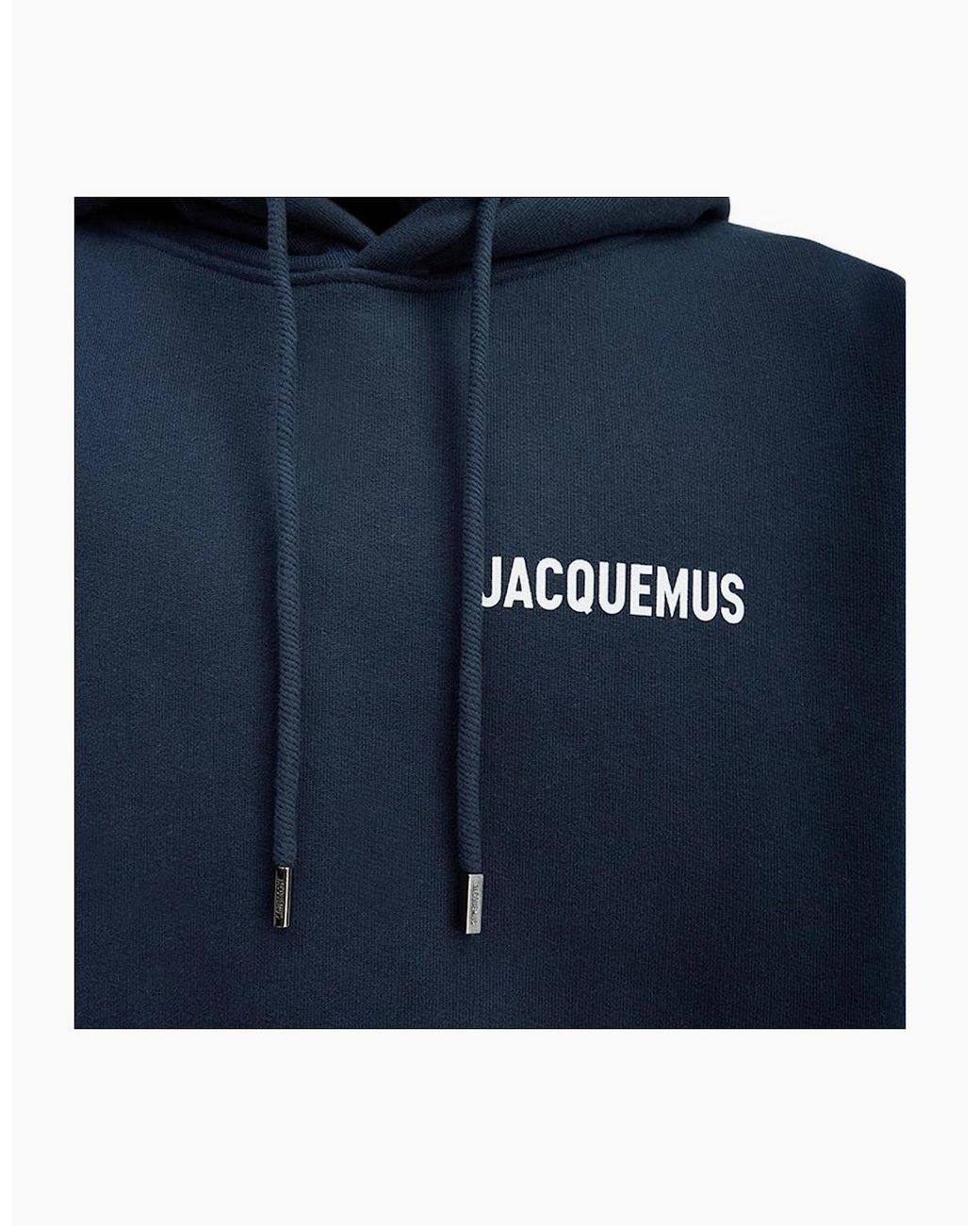 Jacquemus Blue Le Sweatshirt Logo Hoodie for men