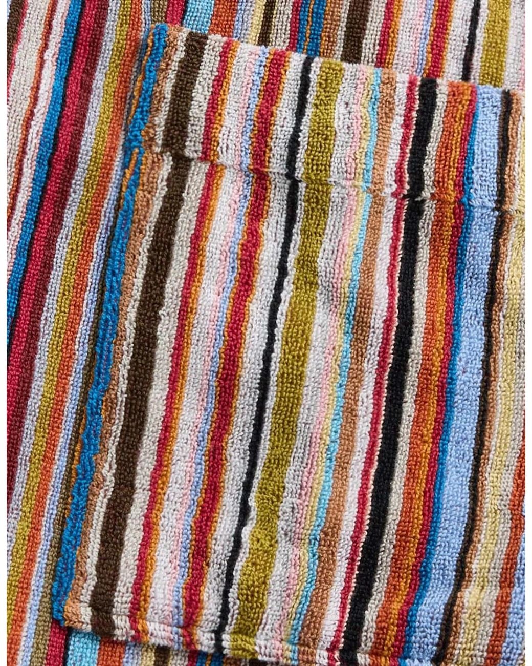 Paul Smith Multicolor Toweling Dressing Gown Signature Stripe for men