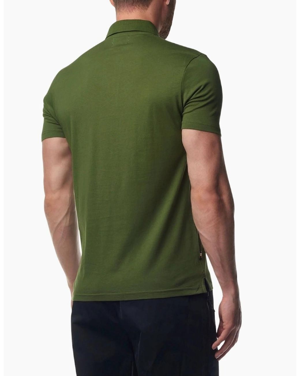 Aquascutum Green Active Beach Sailor Check Polo Army Polo Shirt for men