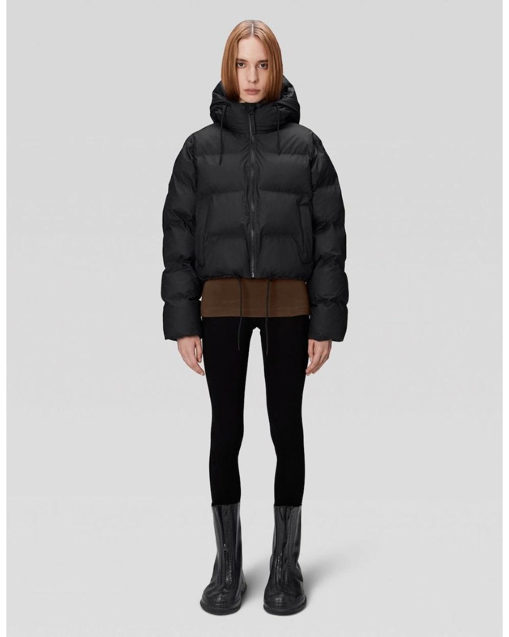 Rains Black W Alta Puffer Jacket