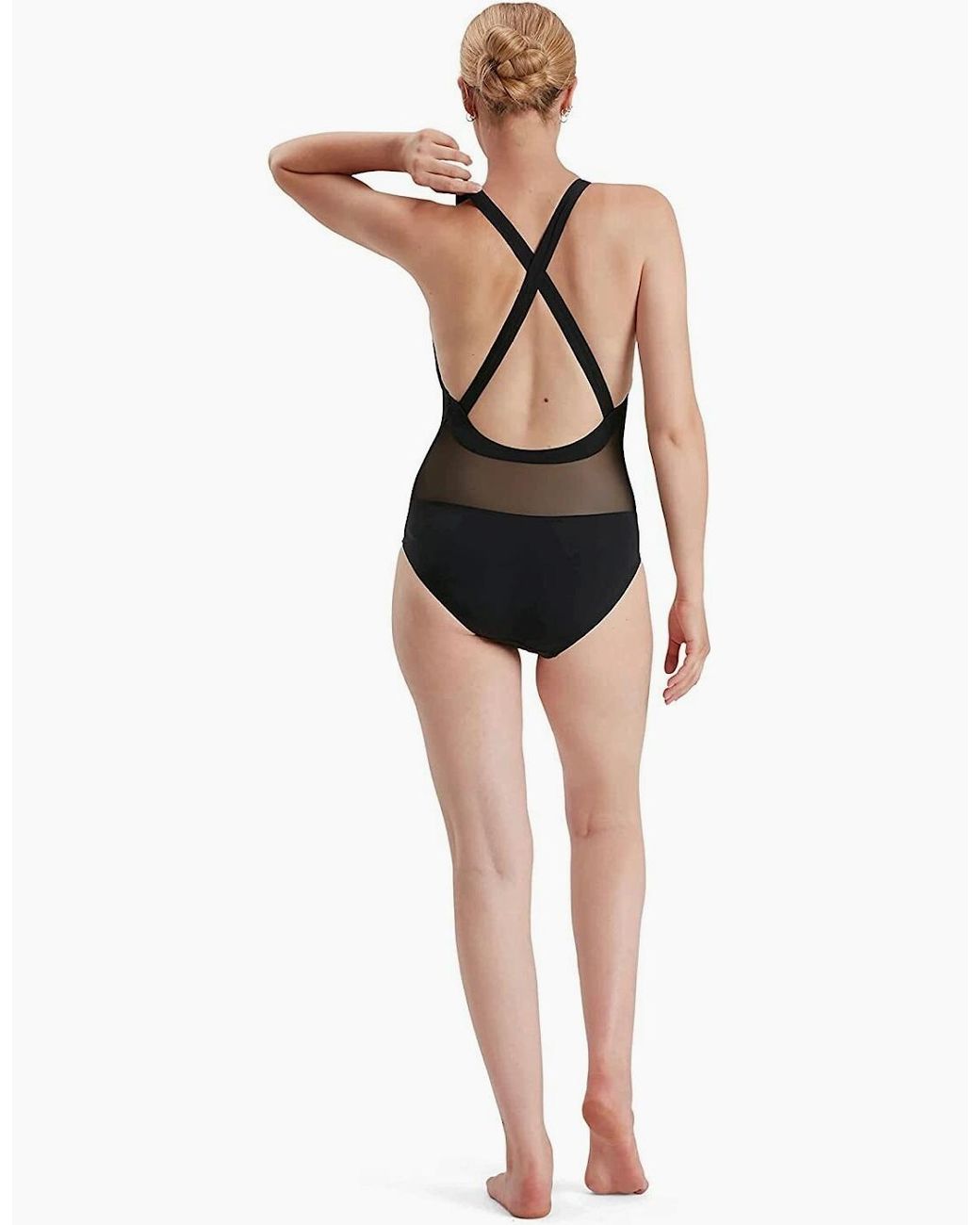 Speedo Black Ladies Power Eco Endurance+ One Piece Swimsuit