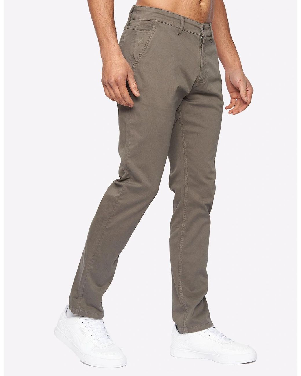 Duck and Cover Gray Duck And Cover Moretor Chinos for men