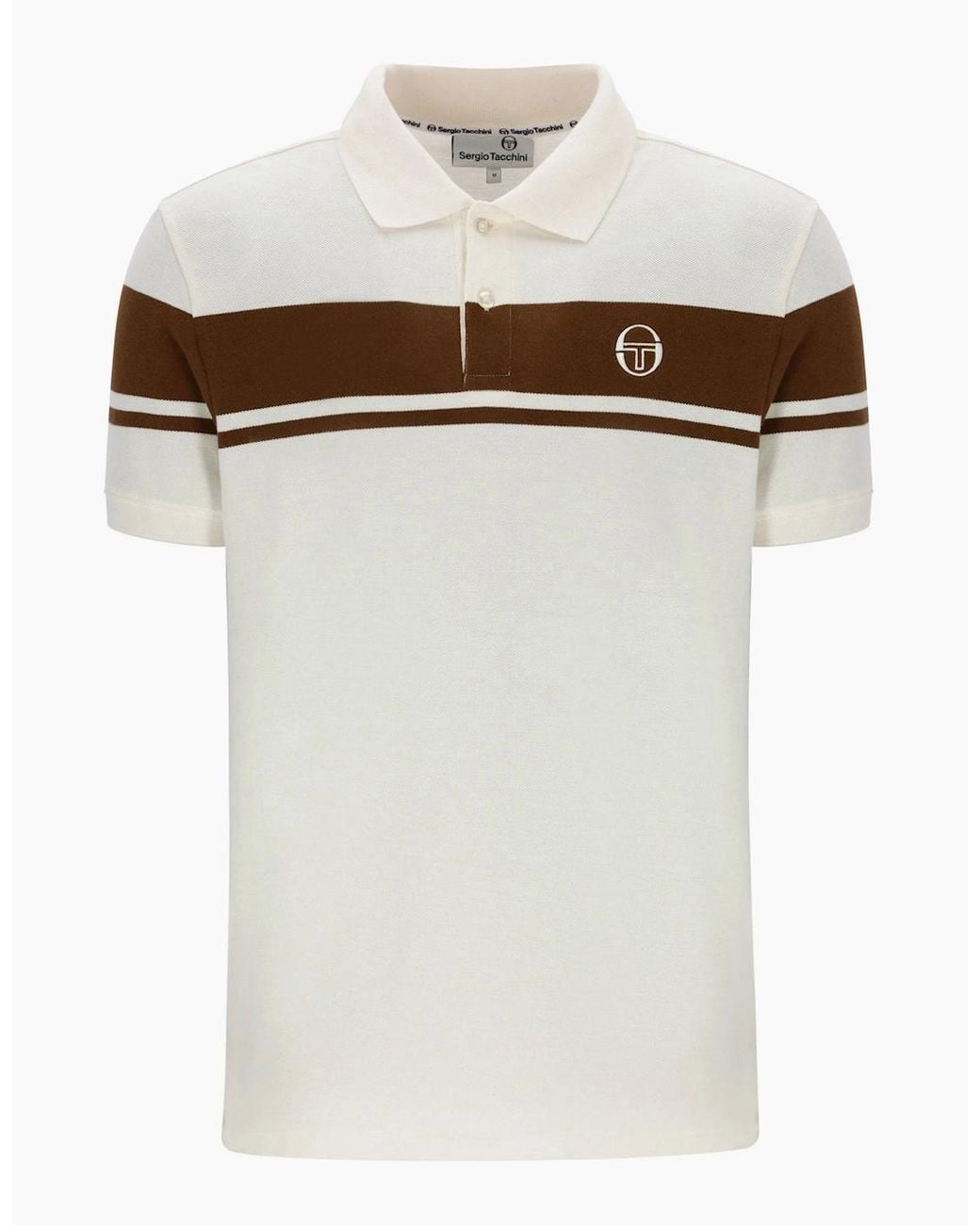 Sergio Tacchini White Young Line Polo Gardenia/Potting Soil for men