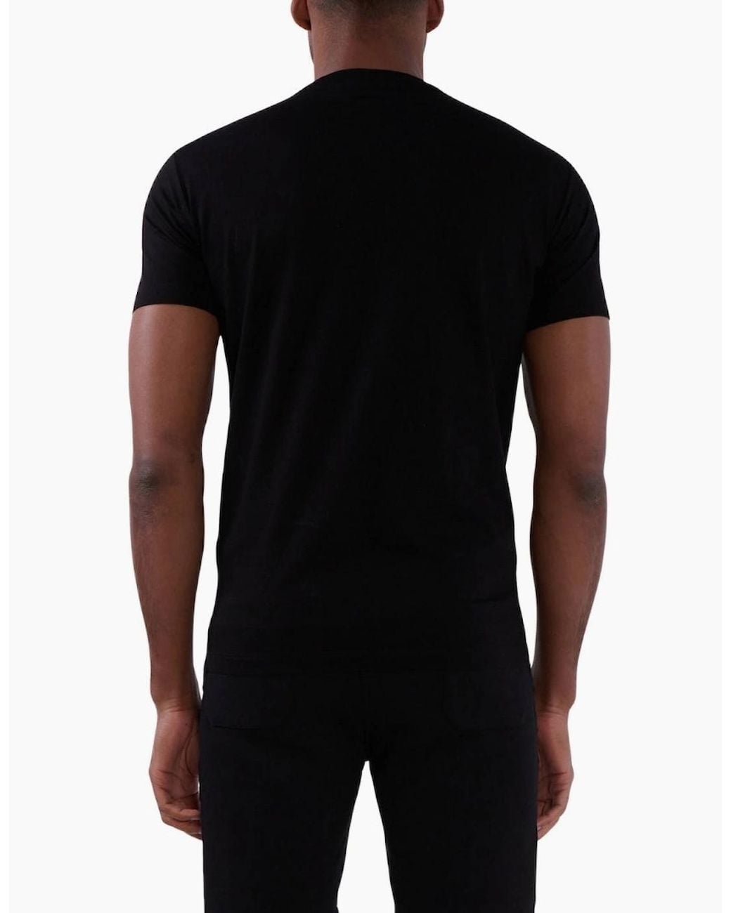 DSquared² Black Icon Outline Logo T-Shirt for men