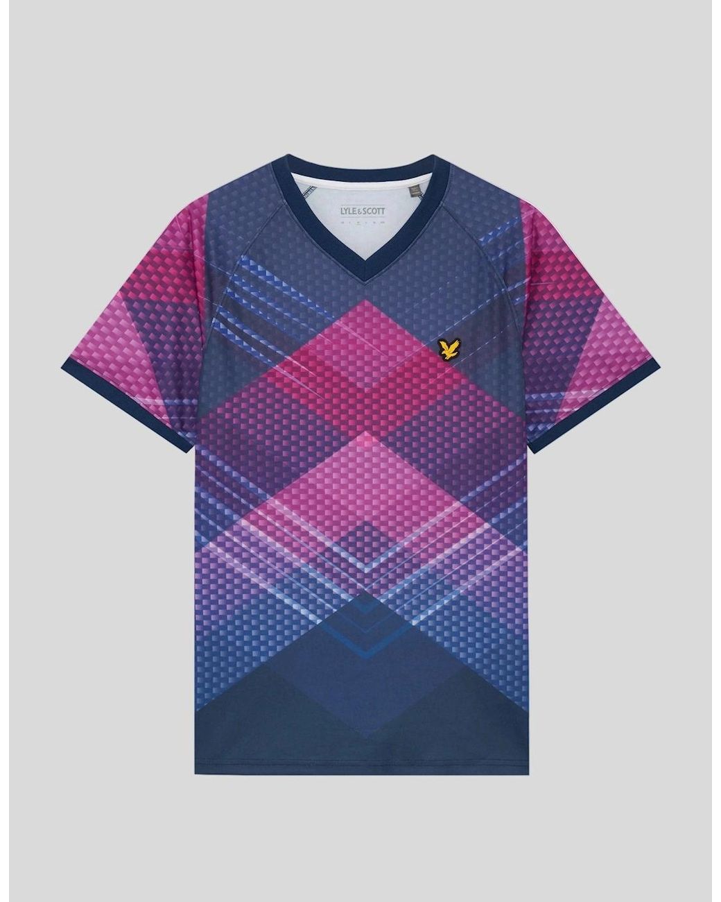 Lyle & Scott Purple Sports Chevron Football T-Shirt for men