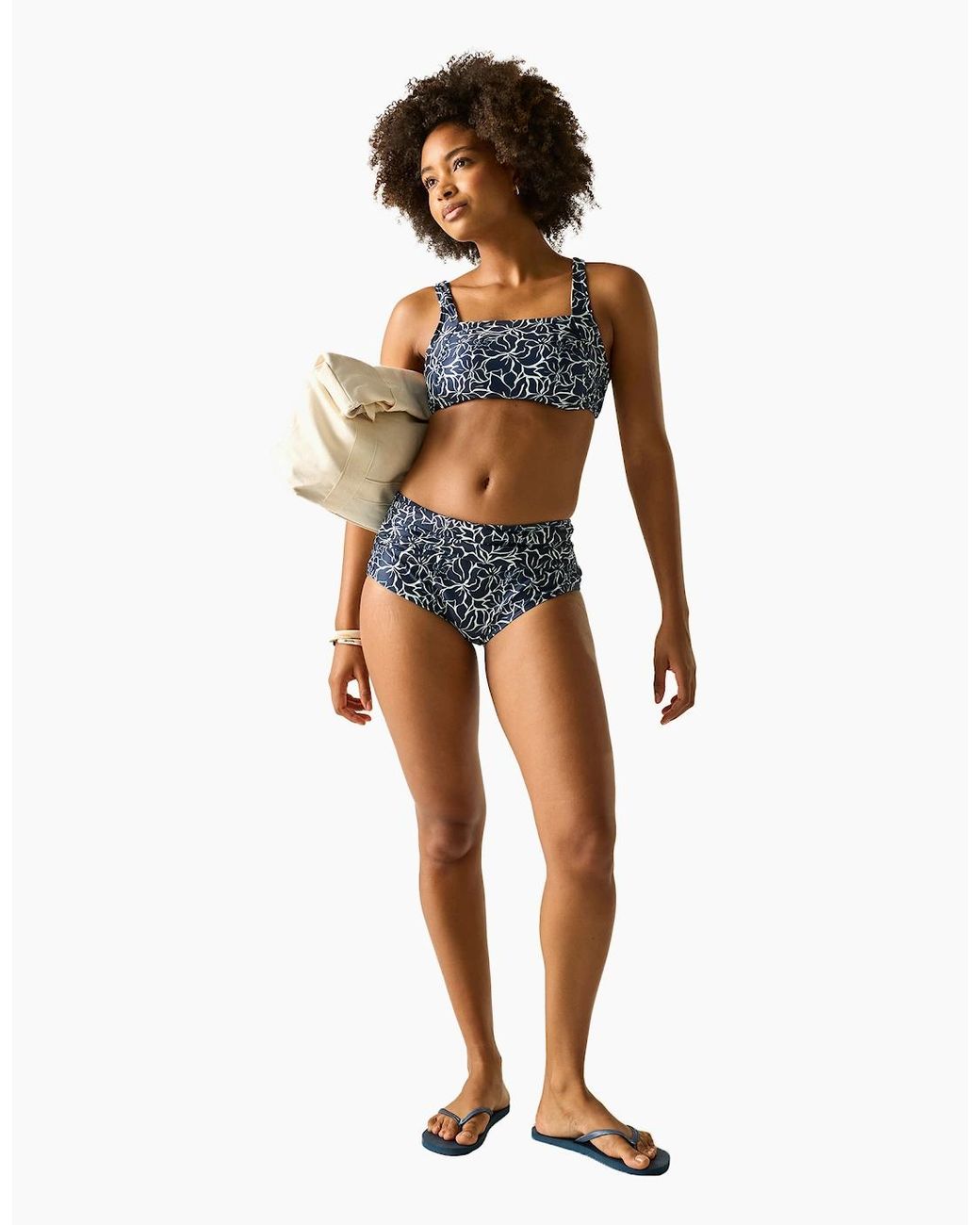 Regatta Blue Ladies Loria Floral Paradise Bikini Bottoms