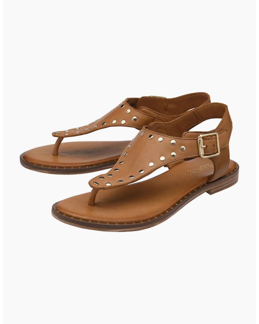 Lotus Brown Juanita Toe Post Sandals