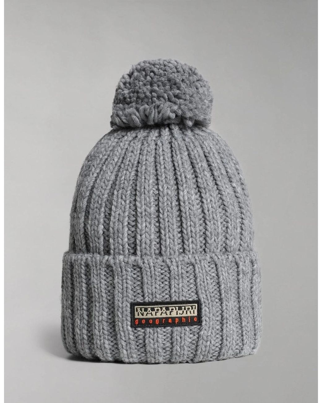 Napapijri Gray Fea 2 Bobble Hat