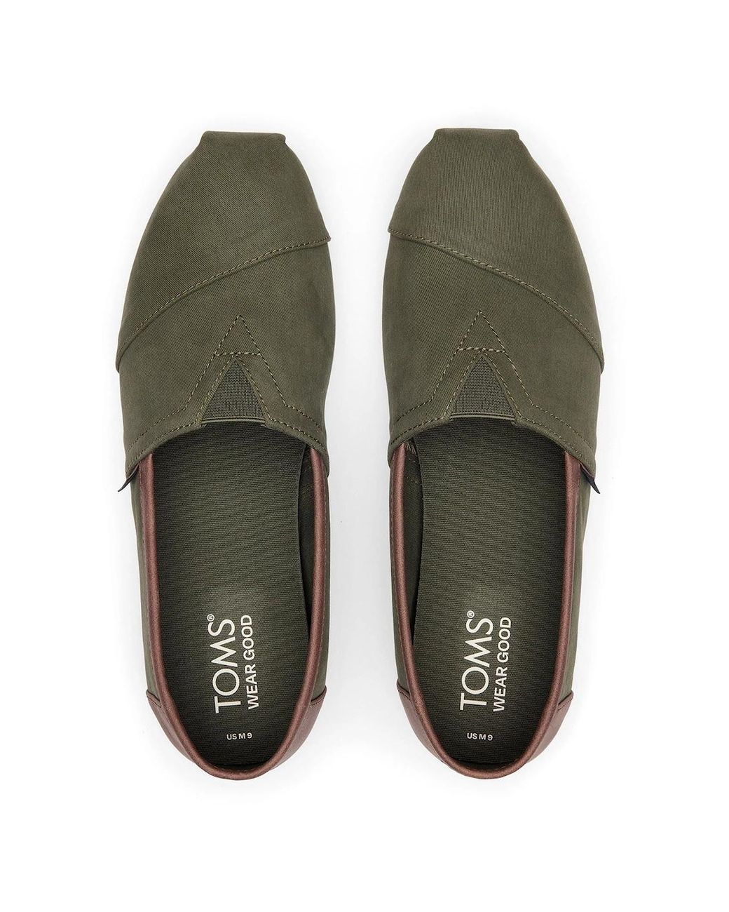 TOMS Green Alpargata Classic Cotton Blend Dark Sage Espadrilles for men