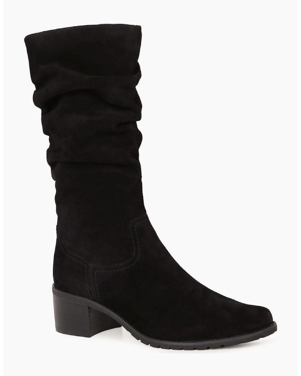 Caprice Black Fifi Calf Length Boots