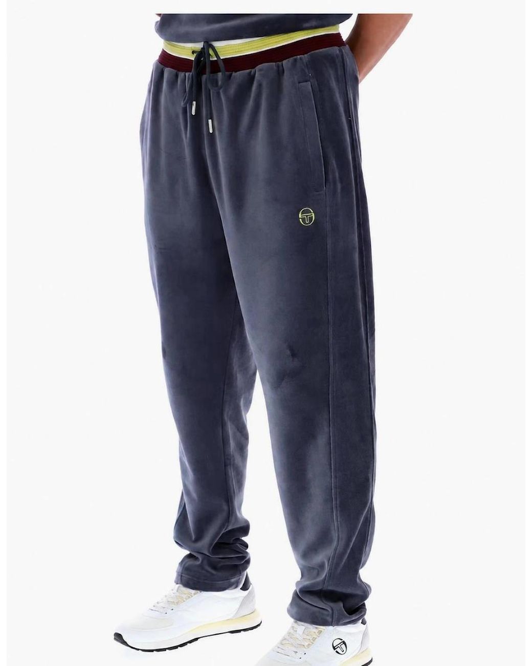 Sergio Tacchini Blue Sartori Velour Track Pant Joggers Turbulence for men