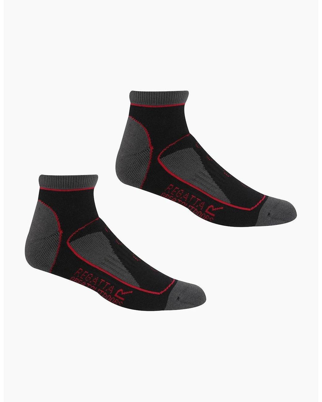 Regatta Blue Ladies Samaris Trail Colour Block Ankle Socks (Pack Of 2)
