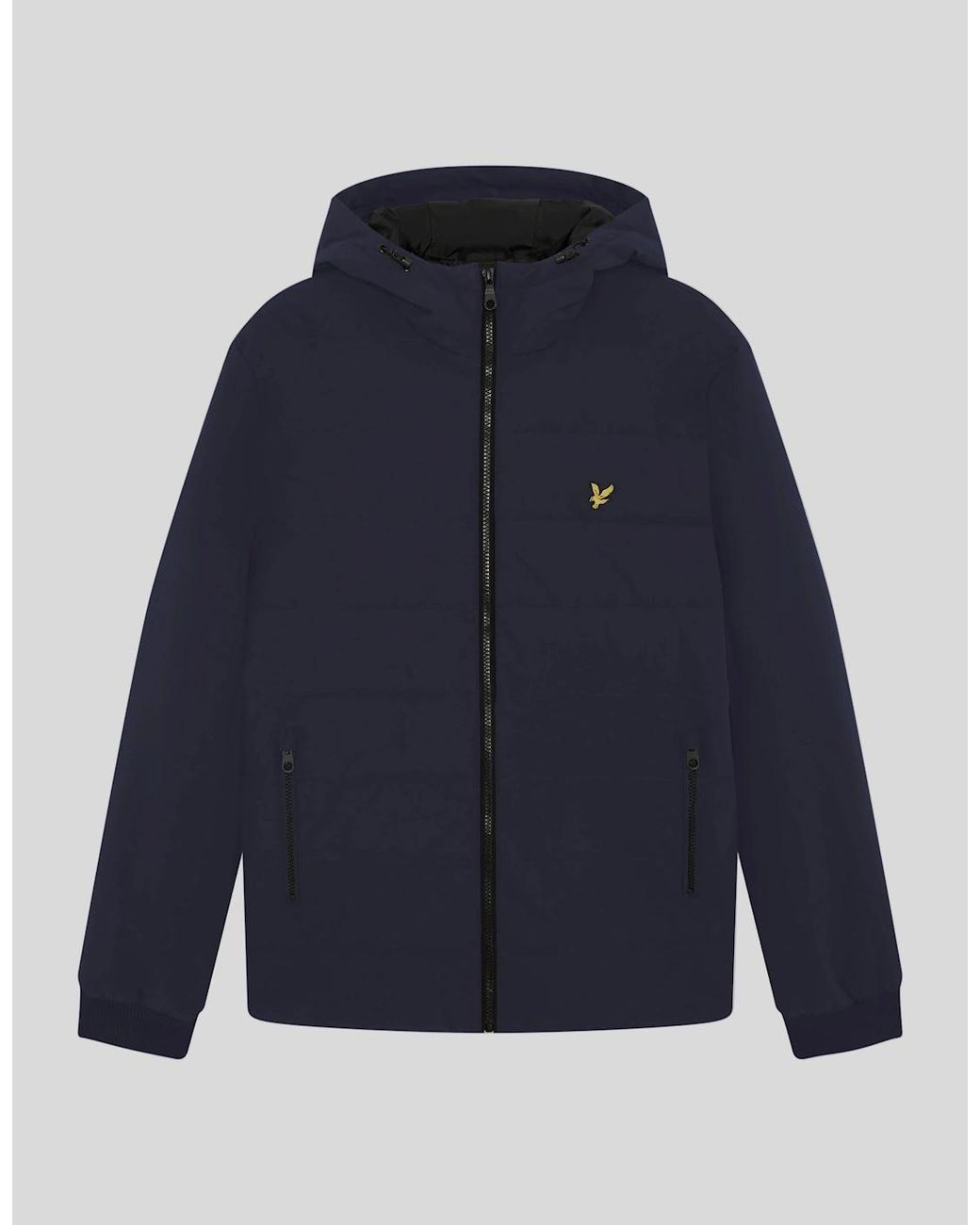 Lyle & Scott Blue Hybrid Puffer Windbreaker Jacket for men