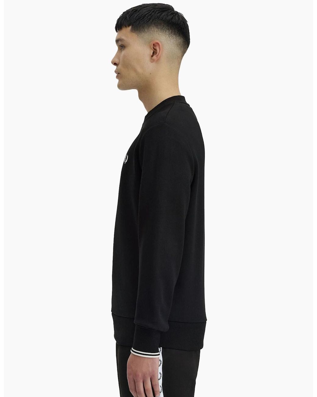 Fred Perry Blue Crew Neck Sweatshirt for men