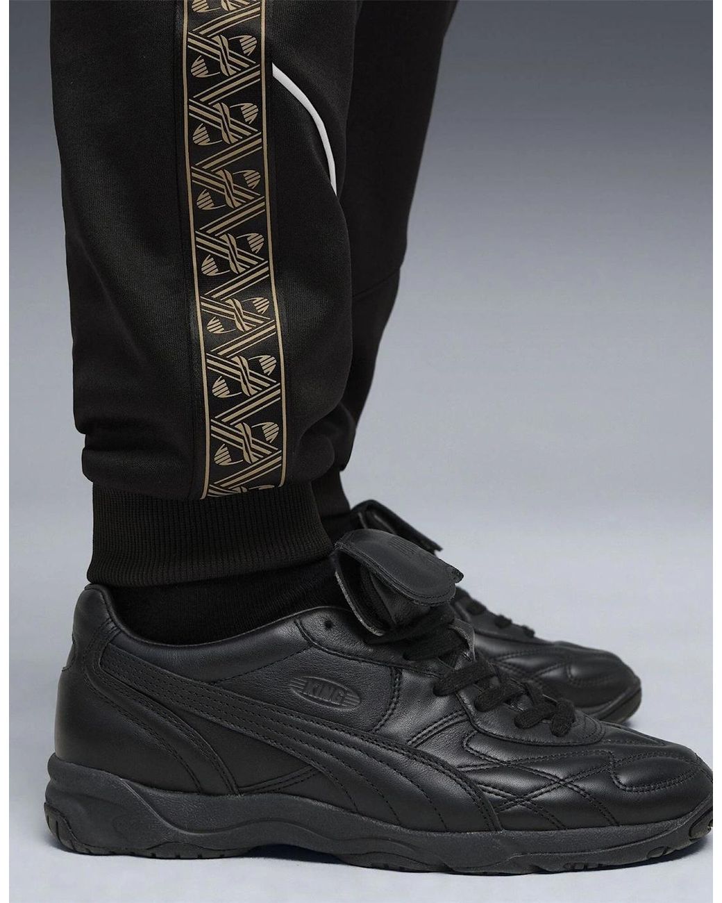 PUMA Black King Anthem Performance Tracksuit Bottoms for men