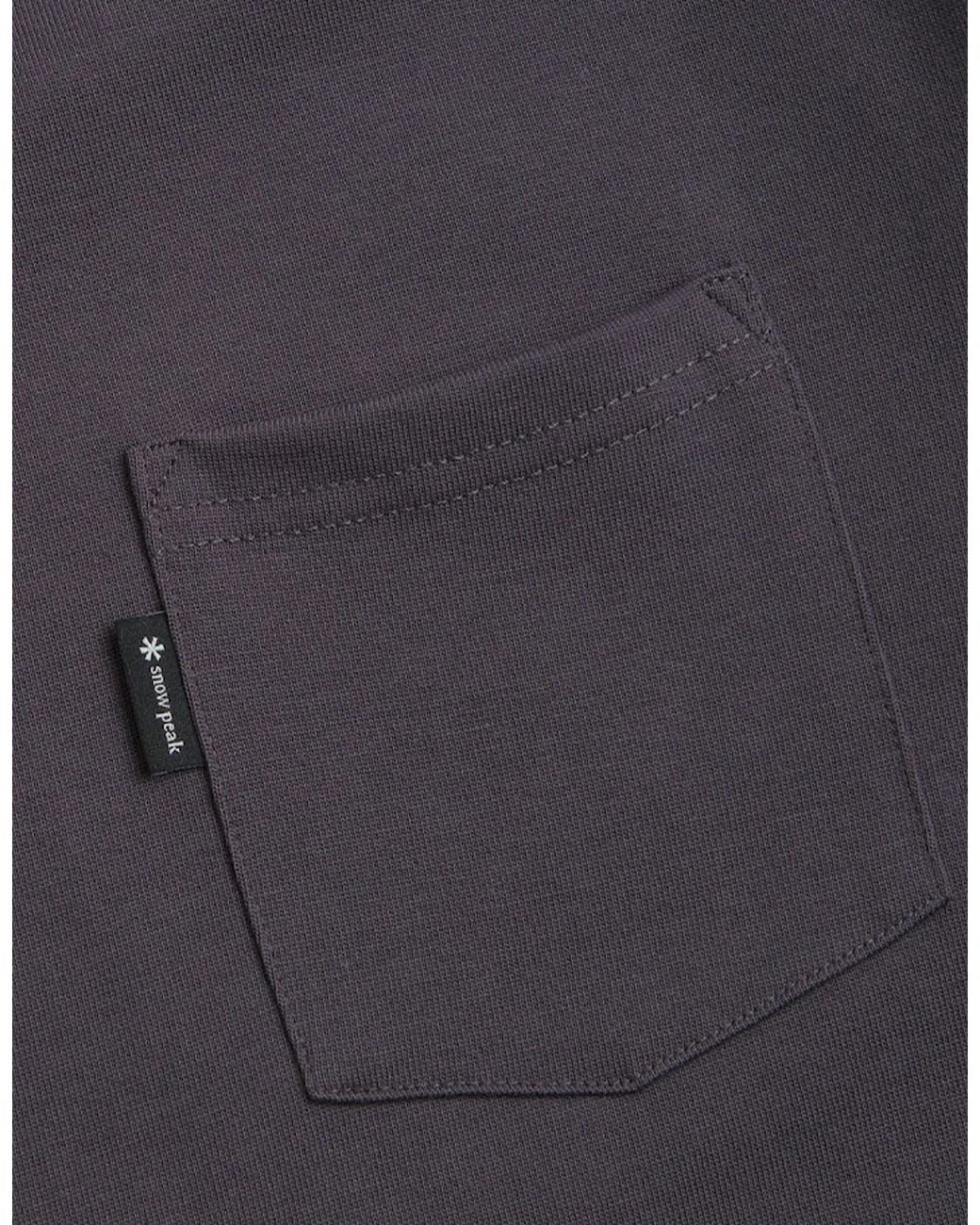 Snow Peak Gray Snow Peak Standard Pocket T-Shirt