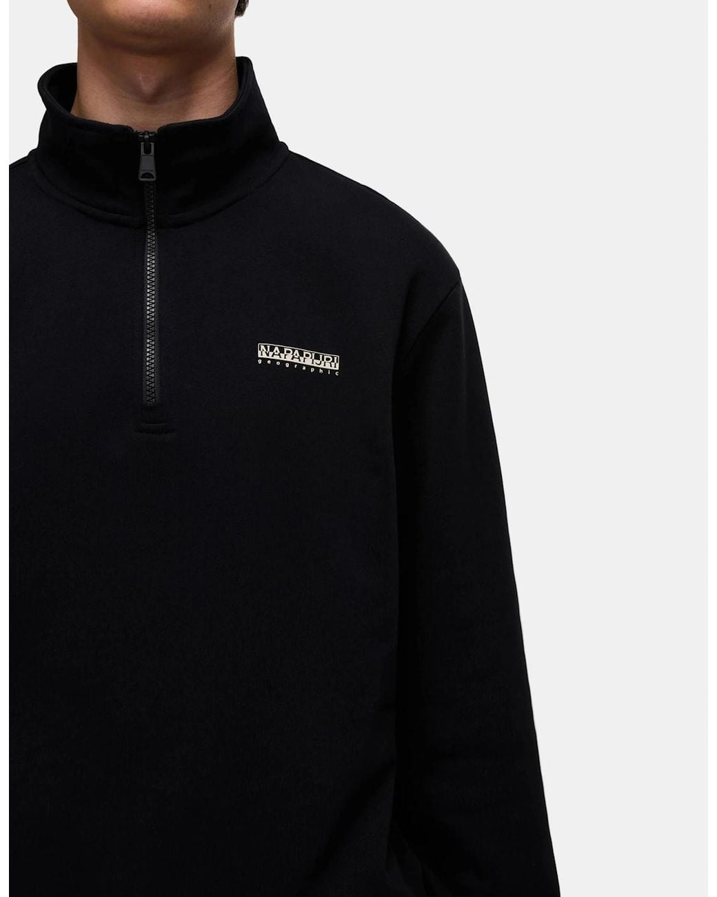 Napapijri Black Yupik 6 Full Zip Fleece Hoodie for men