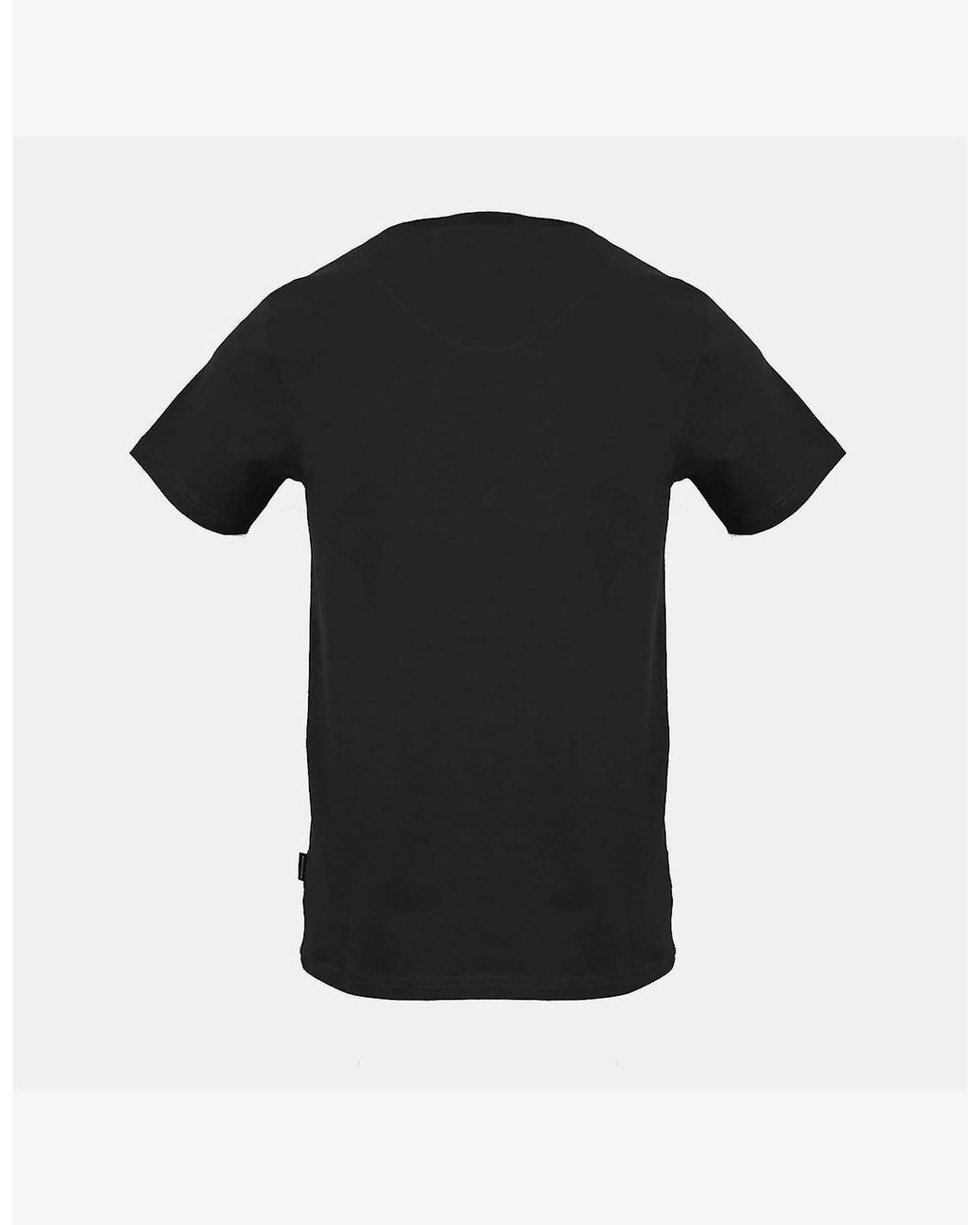 Aquascutum Black Lettering Graphic Crew Neck Short Sleeve T-Shirt for men