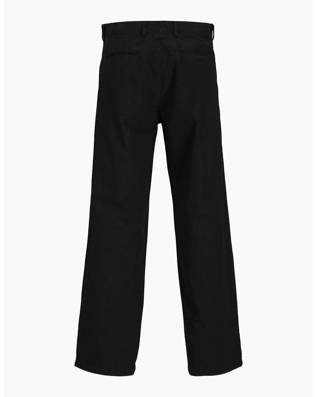 Jack & Jones Black Solid Patterned Straight Chinos for men