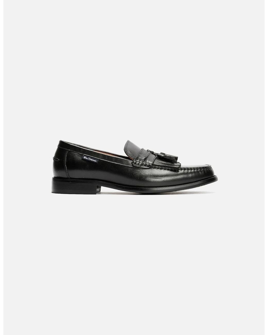 Ben Sherman Black Buster Leather Loafers for men
