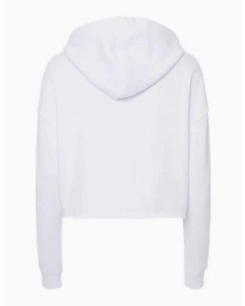 Miso White Cropped Hoodie