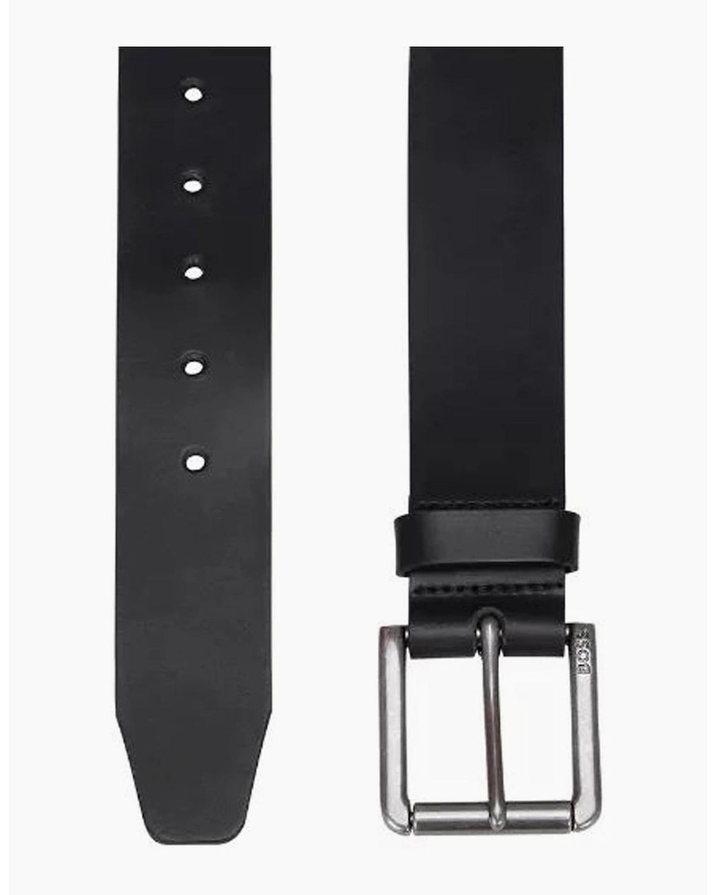 Boss Black Boss Joris Large Buckle Leather Belt for men