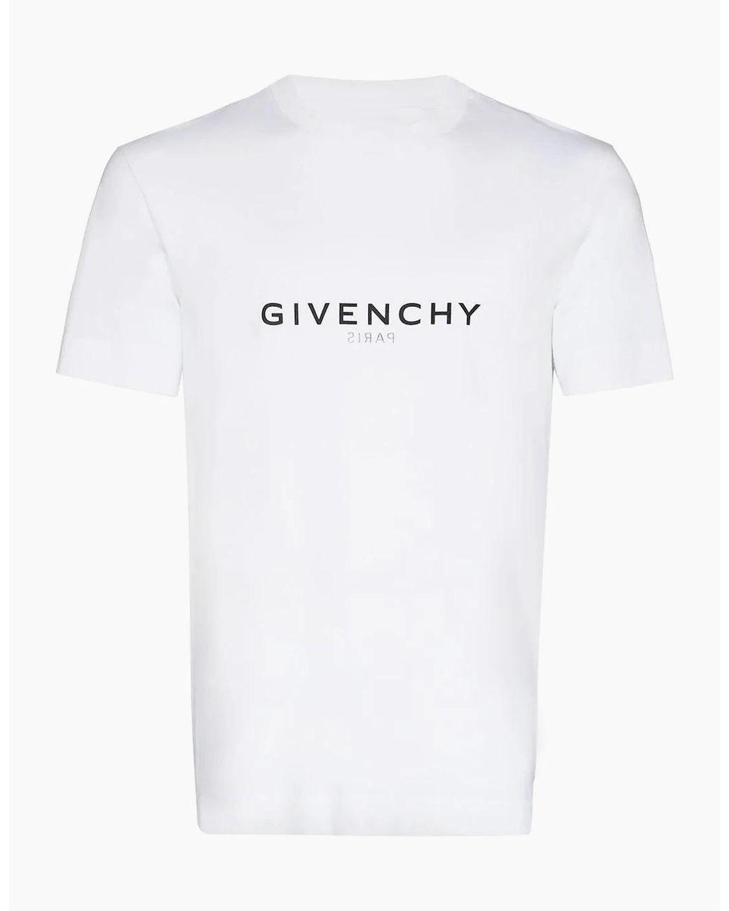 Givenchy White Reverse Slim T-Shirt With Logo for men