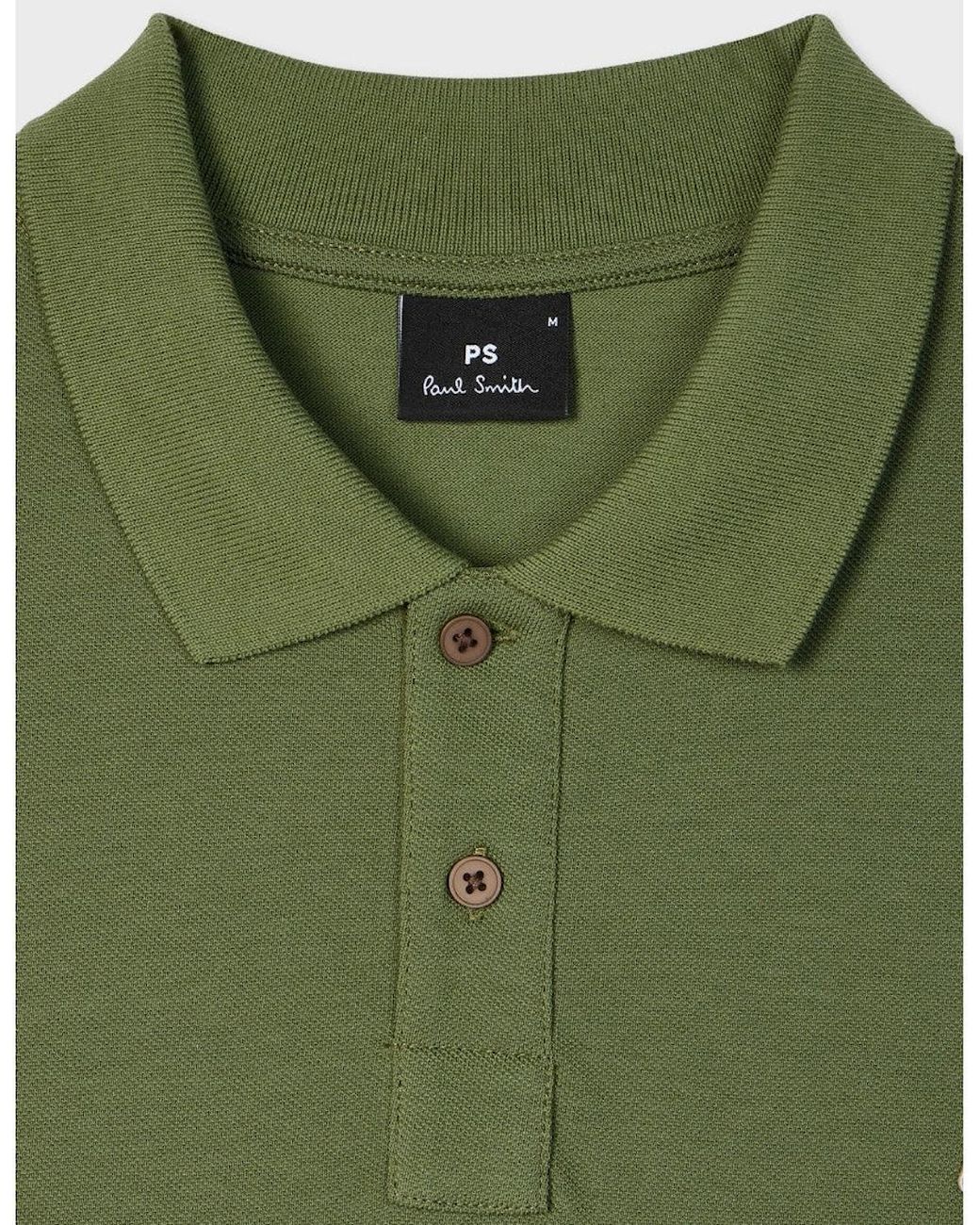Paul Smith Green Ps Reg Fit Zebra Polo Shirt 35E for men