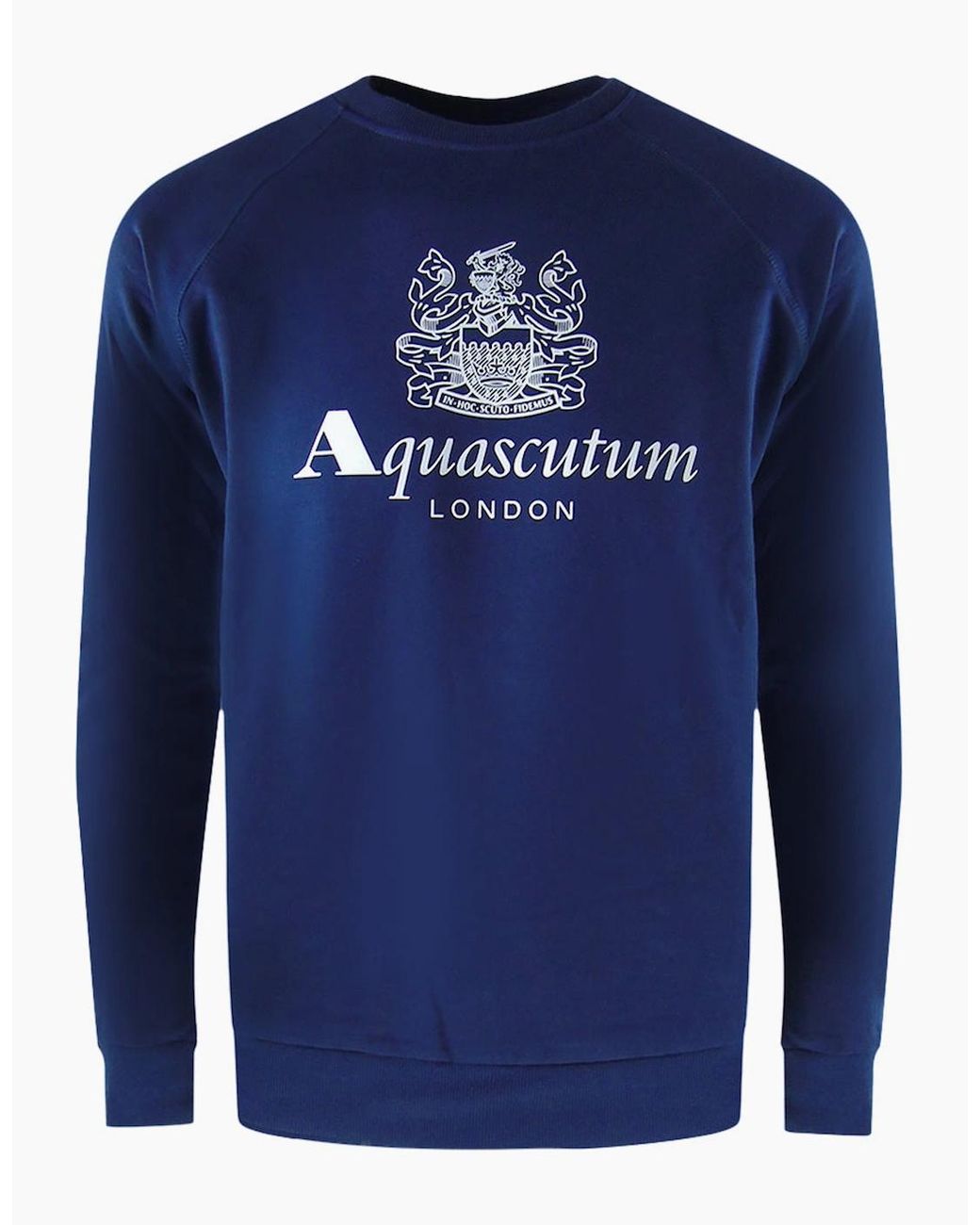Aquascutum Blue London Logo Crewneck Tracksuit Pants Set for men