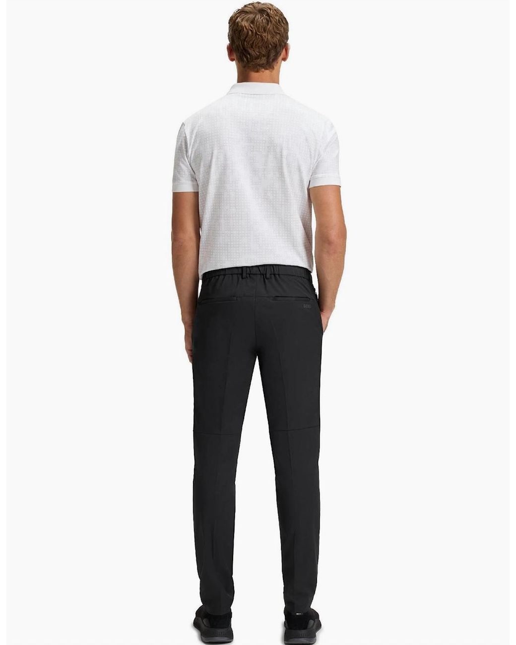 Boss Black Phoenix Slim Solid Patterned Trousers for men