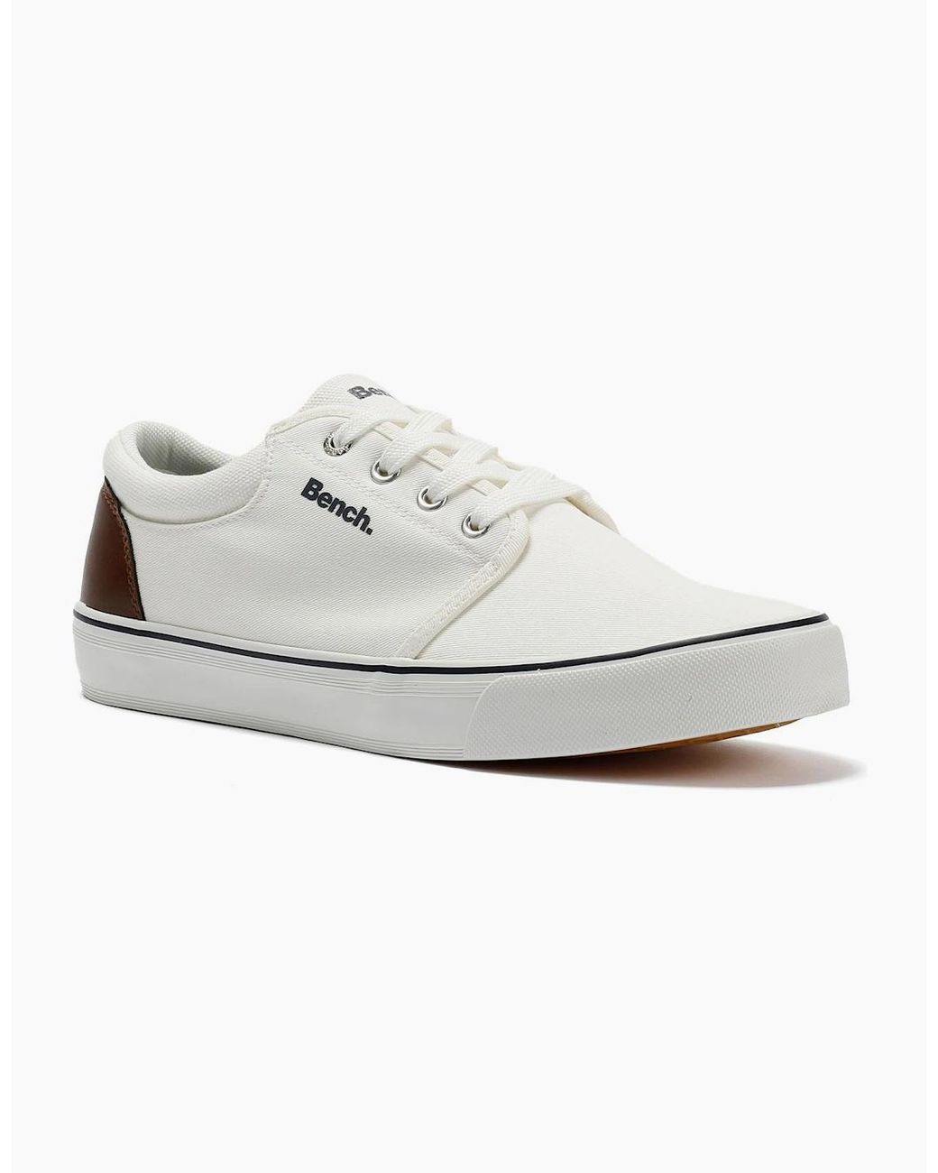 Bench White Donnie Canvas Trainers for men